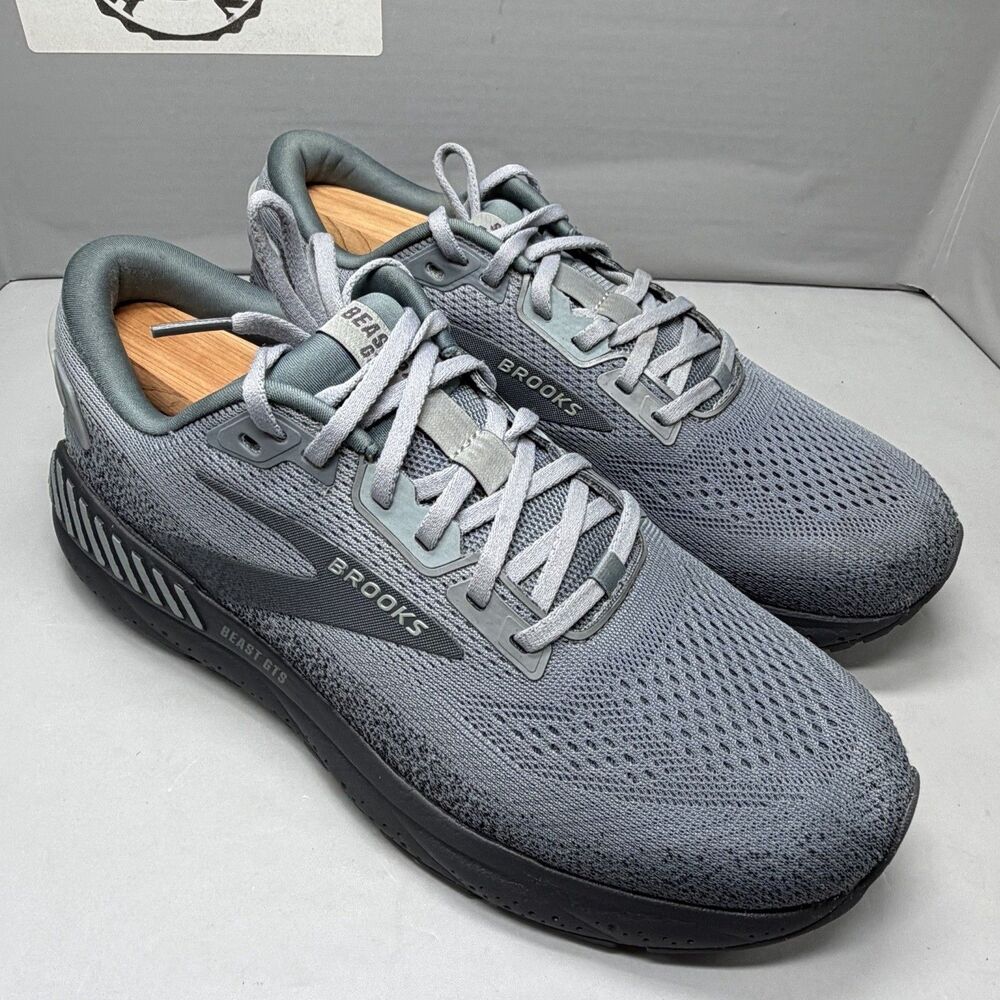 Brooks Beast GTS Gray Running Shoes Men’s Size 10.5 D GuideRails Athletic - Picture 12 of 13
